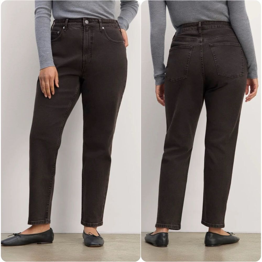 Everlane The Curvy Cheeky Straight Jean in Washed Black | 28 Regular